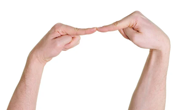 Пальці Вказують Кожен Інший Ізольований Білому Тлі — стокове фото