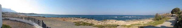 Panorama Plaży Betonie — Zdjęcie stockowe