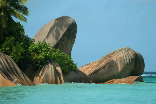 Seychelles Océano Índico Mahe Isla Con Vistas Eden Isla — Foto de Stock