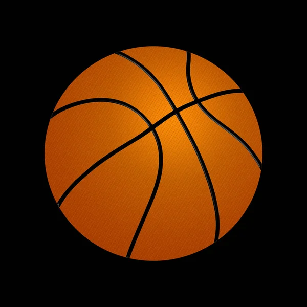 Basketbal Izolované Černém Pozadí — Stock fotografie