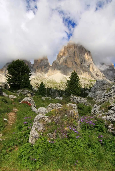 Malowniczy Widok Majestatyczny Krajobraz Dolomitów Włochy — Zdjęcie stockowe