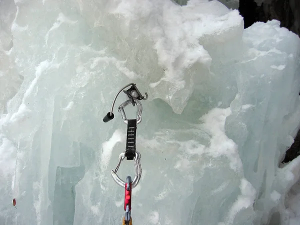 Jéghegymászás Hóban — Stock Fotó