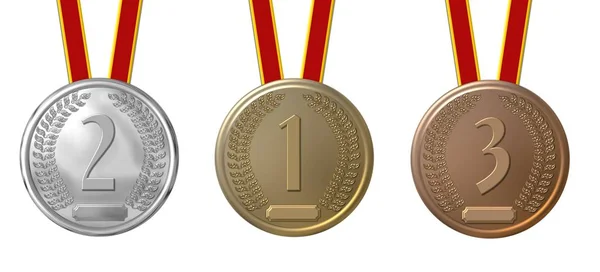 Medalha Para Segundo Lugar Terceiro Lugar — Fotografia de Stock