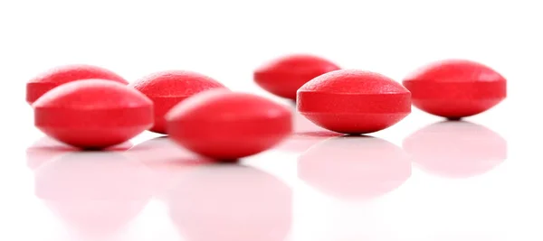 Group Red Medicine Pills — Stock Photo, Image