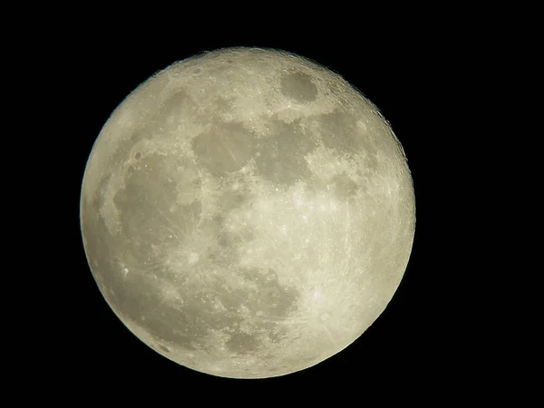 Full Moon 2009 Digiscope Image Leica Scope Pentax W30 Macro — Stock Photo, Image