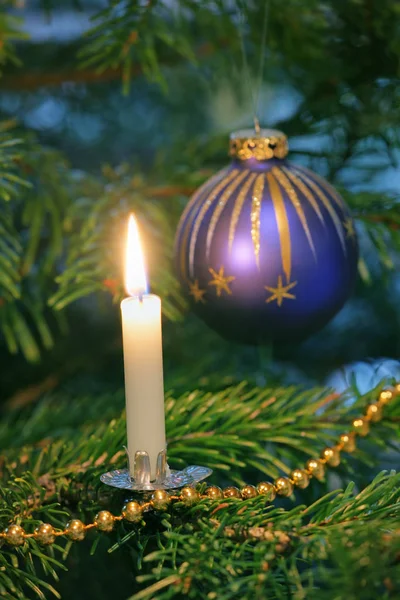 Kerze Weihnachtsbaum — Stockfoto