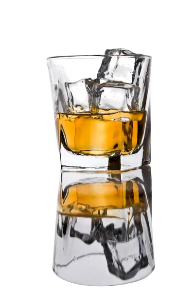 Vaso Whisky Con Hielo — Foto de Stock