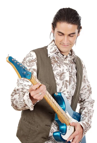 Boy Electrical Guitar — Stock Photo, Image