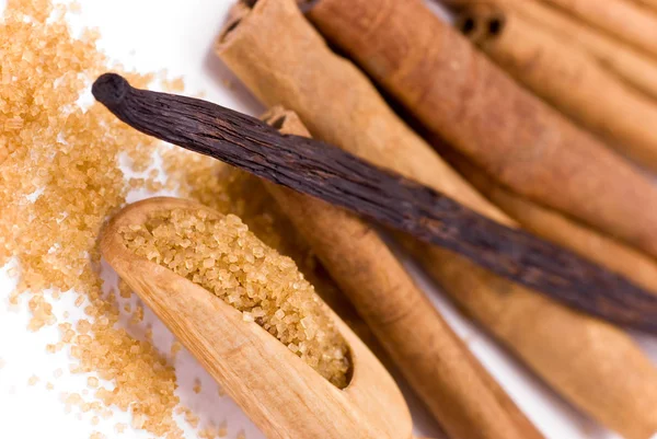 Cinnamon Sticks Vanilla Pods — Fotografie, imagine de stoc