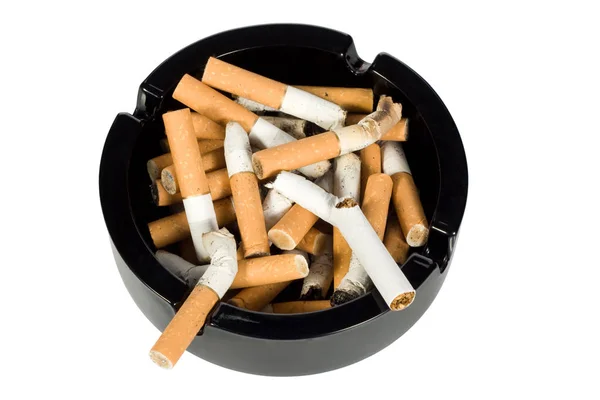 Cigarettacsikkek Hamutartóban Nyírás — Stock Fotó