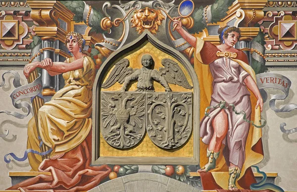 Malowanie Ratusza Lindau — Zdjęcie stockowe