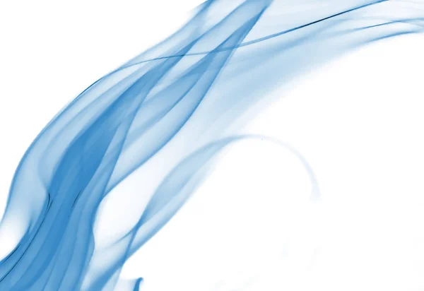 Humo Azul Aislado Sobre Blanco —  Fotos de Stock