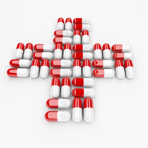 Pílulas Medicina Ajuda Fundo — Fotografia de Stock