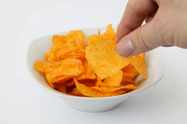 Crisped Chips Fast Food Snack — Stock Photo, Image