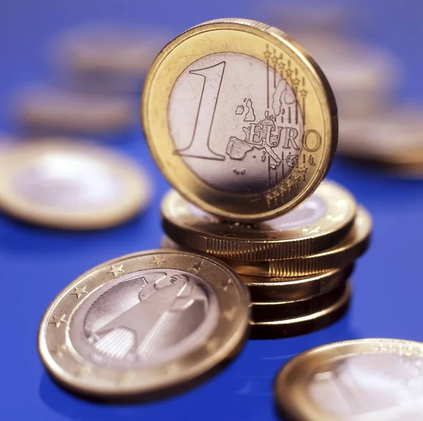 Euro Euro Coins Stack — Stock Photo, Image