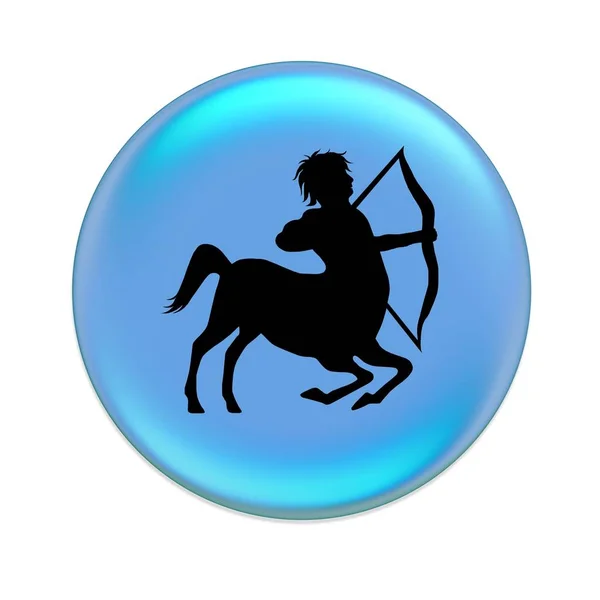 Horoscope Button Sagittarius Graphic Illustration — Stock Photo, Image