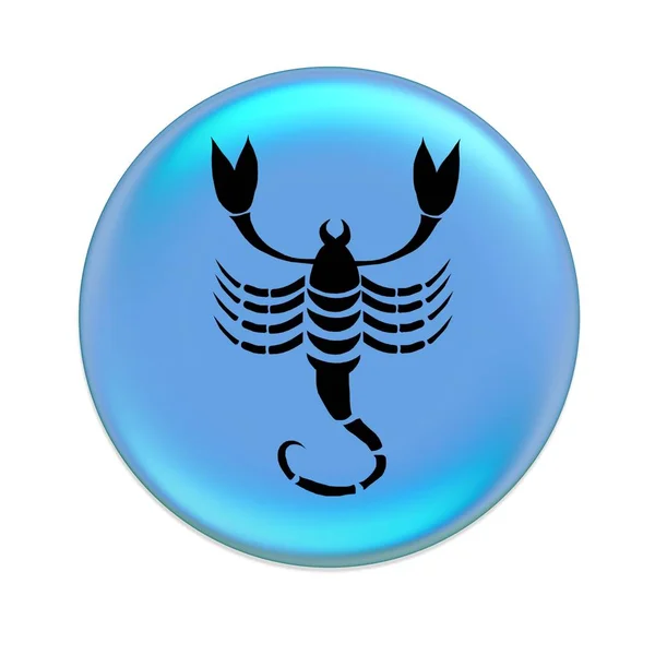 Horoscope Bouton Scorpion Illustration Graphique — Photo