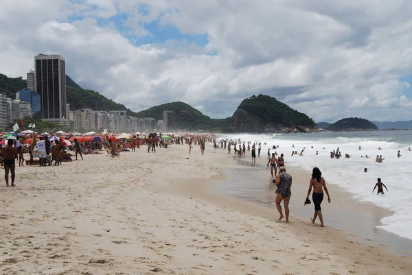 Praia Copacabana Rio Janeiro Brasil — Fotografia de Stock