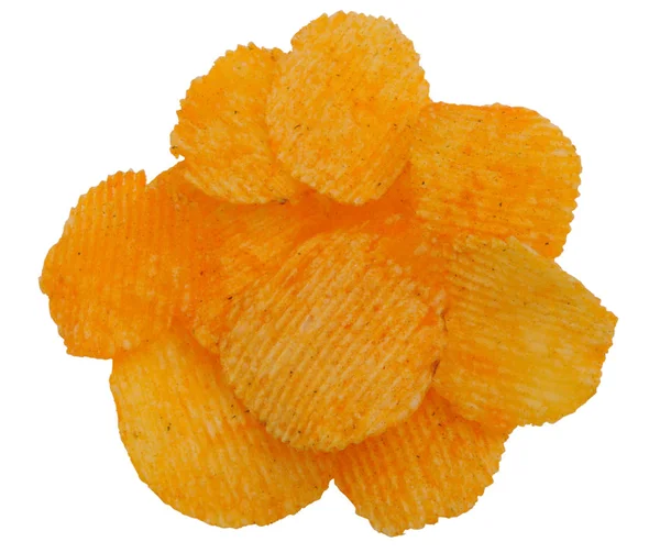 Chips Auf Weißem Hintergrund — Stockfoto