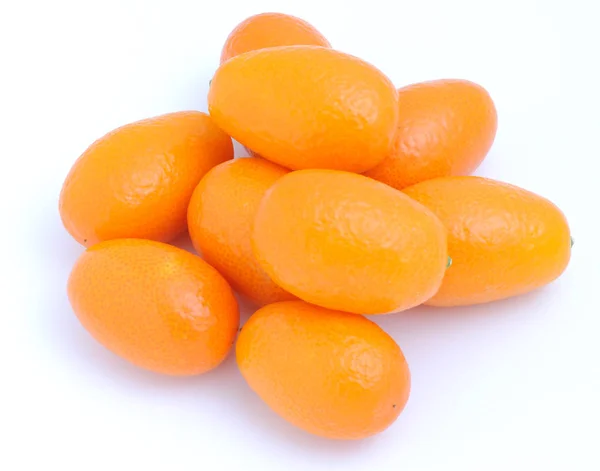 Kumquats Witte Achtergrond — Stockfoto