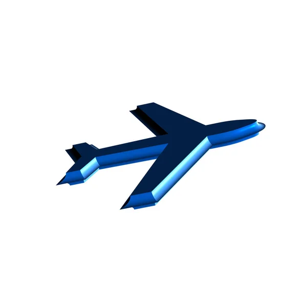 空飛ぶ飛行機のベクトル図 — ストック写真