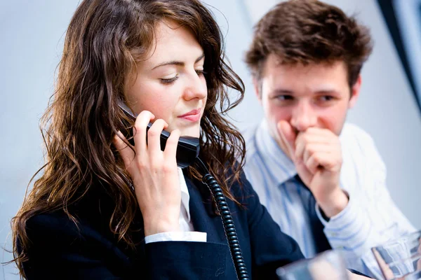 Mujer Negocios Hablando Por Teléfono — Foto de Stock