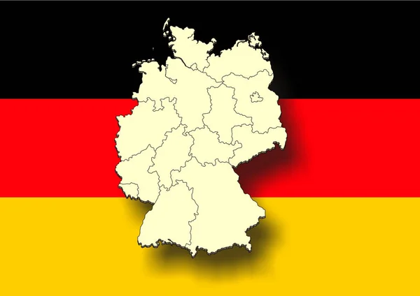 Duitstalige Kaart Duitstalige Kaart Duitstalige Kaart — Stockfoto