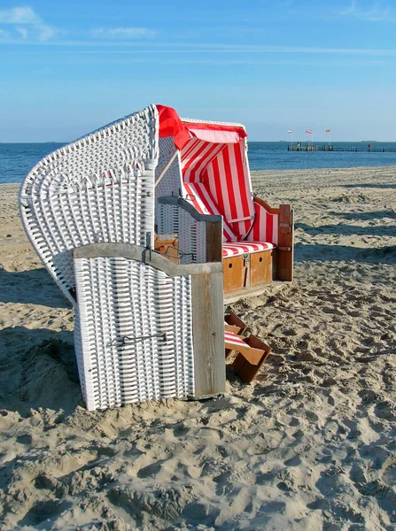 Beach Chairs Pier — Stock Photo, Image