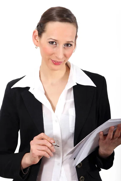 Woman Notebook Business Laptop — Stock Photo, Image