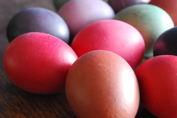 Traditionele Paaseieren Kleurrijke Eieren — Stockfoto