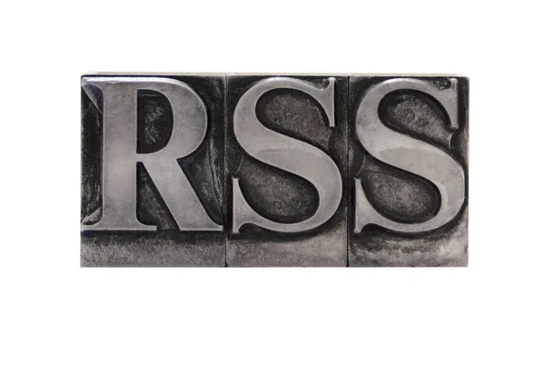 Rss Old Metal Type — Stock Photo, Image