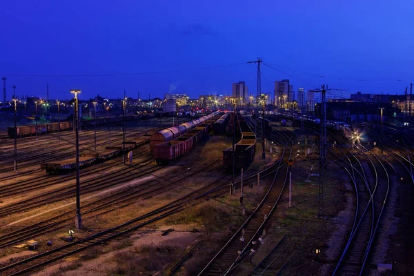 Shunting Freight Yard Halle Saale —  Fotos de Stock