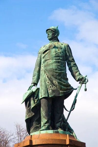 Estatua Rey Fortaleza Peter Paul San Petersburgo Rusia — Foto de Stock