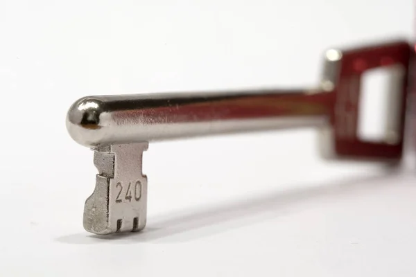 Close Red Handle Key — Stock Photo, Image