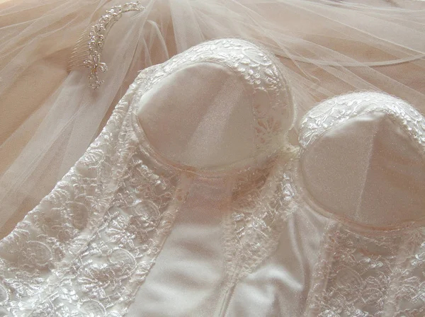 Свадебным Платьем — стоковое фото