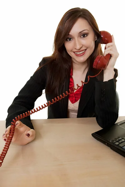 Sekreter Telefonda — Stok fotoğraf