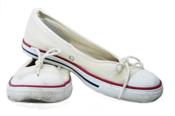 Пара Дитячого Взуття Ізольовані Білому — стокове фото