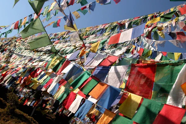 Drapeaux Couleurs Nationales Sur Fond — Photo