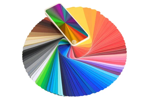 Färg Palett Prover Isolerade Vit Bakgrund — Stockfoto