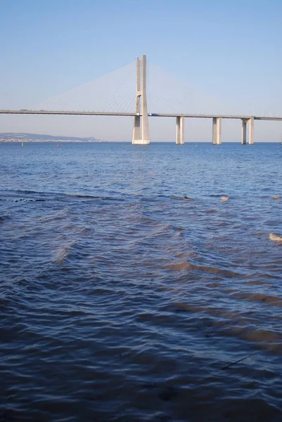 Vasco Gama Puente Sobre Río Tajo — Foto de Stock