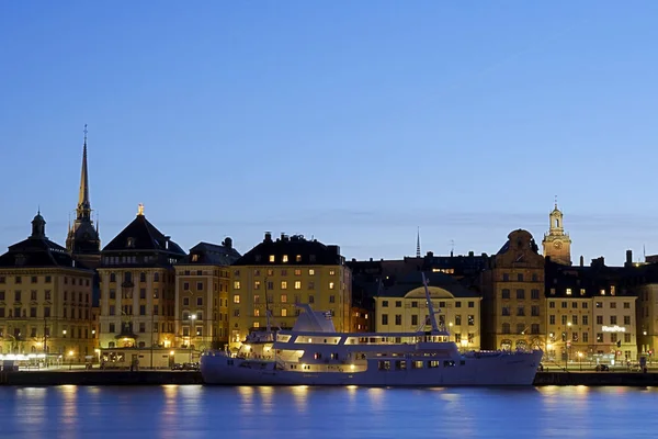 Città Vecchia Stoccolma Notte — Foto Stock