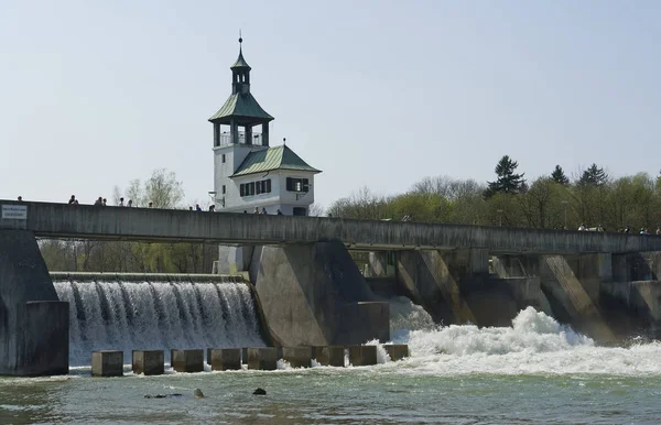 Historische Wehr Lech Augsburg — Stockfoto