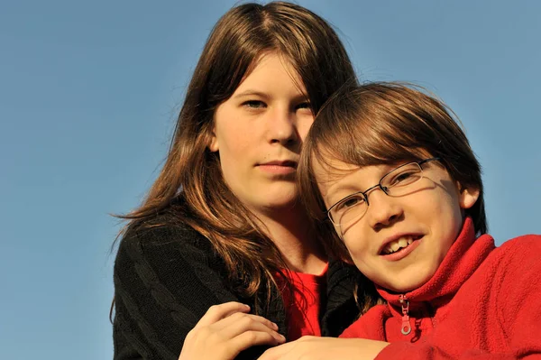 Brother Sister Family Love — Stock Photo, Image