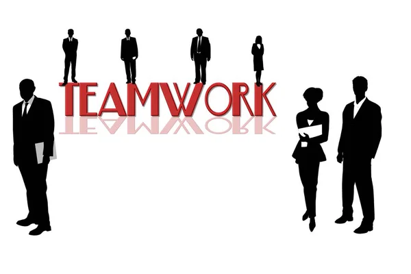 Business People Silhouettes Vector Illustration — Stock Photo, Image