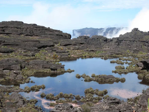 Platå Monte Roraima Tepui Och Kukenan — Stockfoto