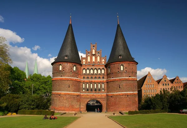 Lbeck Una Ciudad Del Norte Alemania Distinguida Por Arquitectura Gótica — Foto de Stock