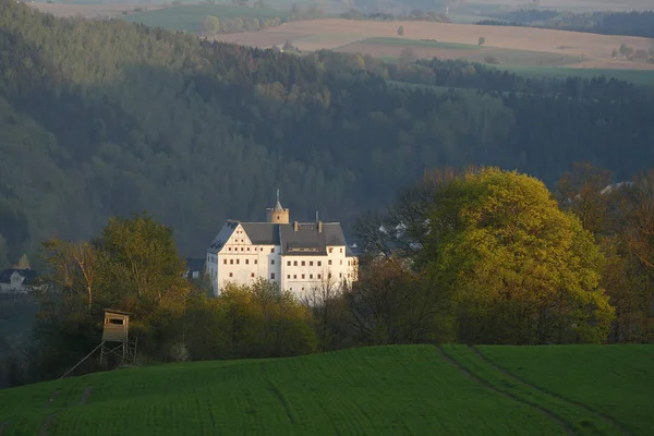 Scharfenstein Slott Resor Och Arkitektur Koncept — Stockfoto