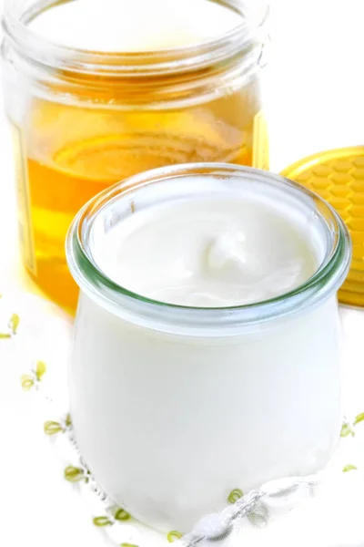 Joghurt Ízletes Desszert Étel — Stock Fotó