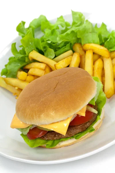 Leckere Cheeseburger Aus Nächster Nähe — Stockfoto