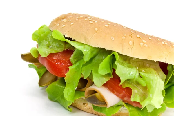 Sandwich Con Prosciutto Insalata — Foto Stock